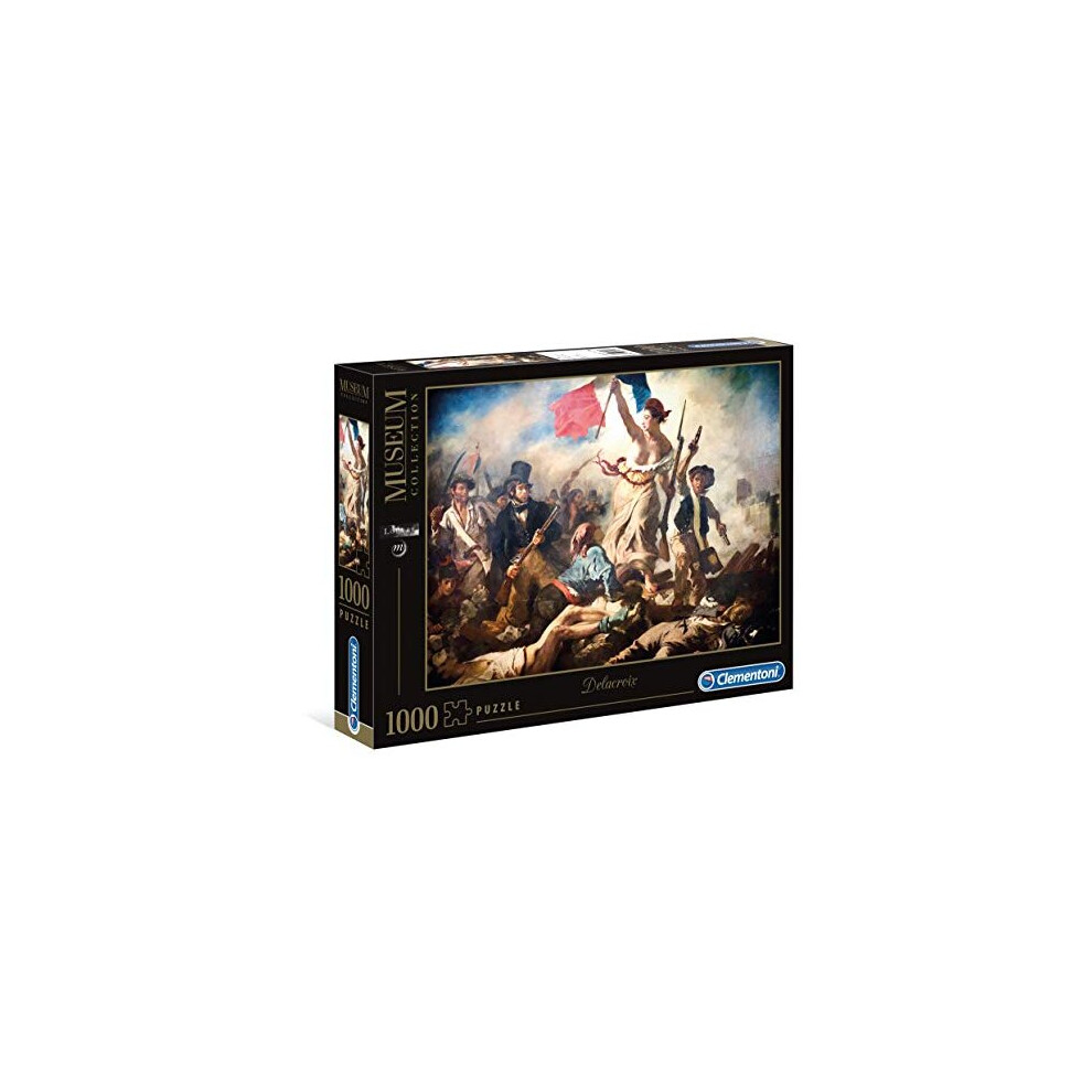 Clementoni - 39549 - Museum Collection Puzzle Louvre - Delacroix, Liberty Leading The People - 1000 Pieces - Made In Italy - Jigsaw Puzzles For Adult