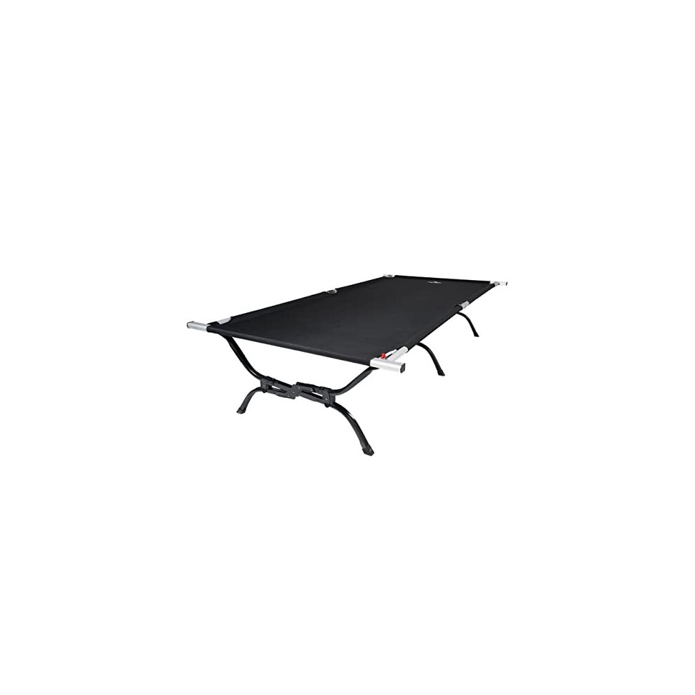 TETON Sports Camping Cot with Patented Pivot Arm - Folding Camping Cot for Car & Tent Camping - Durable Canvas Sleeping Cot - Portable Camping