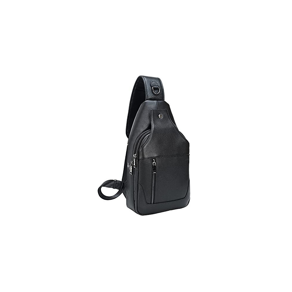 Photos - Backpack Texbo Genuine Full Grain Leather Crossbody Sling Bag Travel Hiking  Daypacks