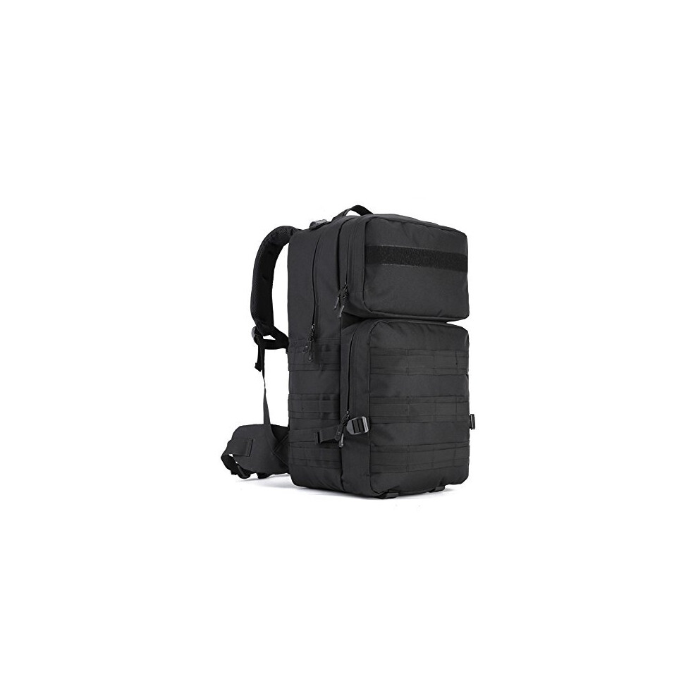 Photos - Backpack Tactical 55L Water Resistant Military Army Combat Rucksack Trekking Rucksack MOLLE Camping Hiking Black
