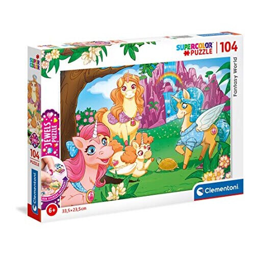 Clementoni Clementoni 20179, Fantasy World Jewels Puzzle for Children - 104 Pieces, Ages 6 years Plus