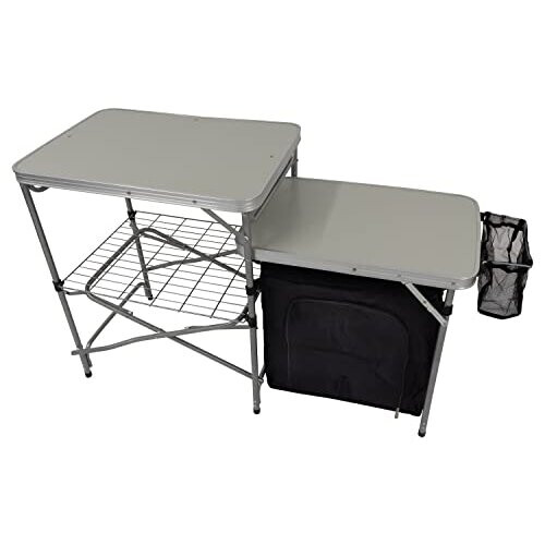 Andes Camping Field Kitchen Worktop Table Stand With Cupboard 1