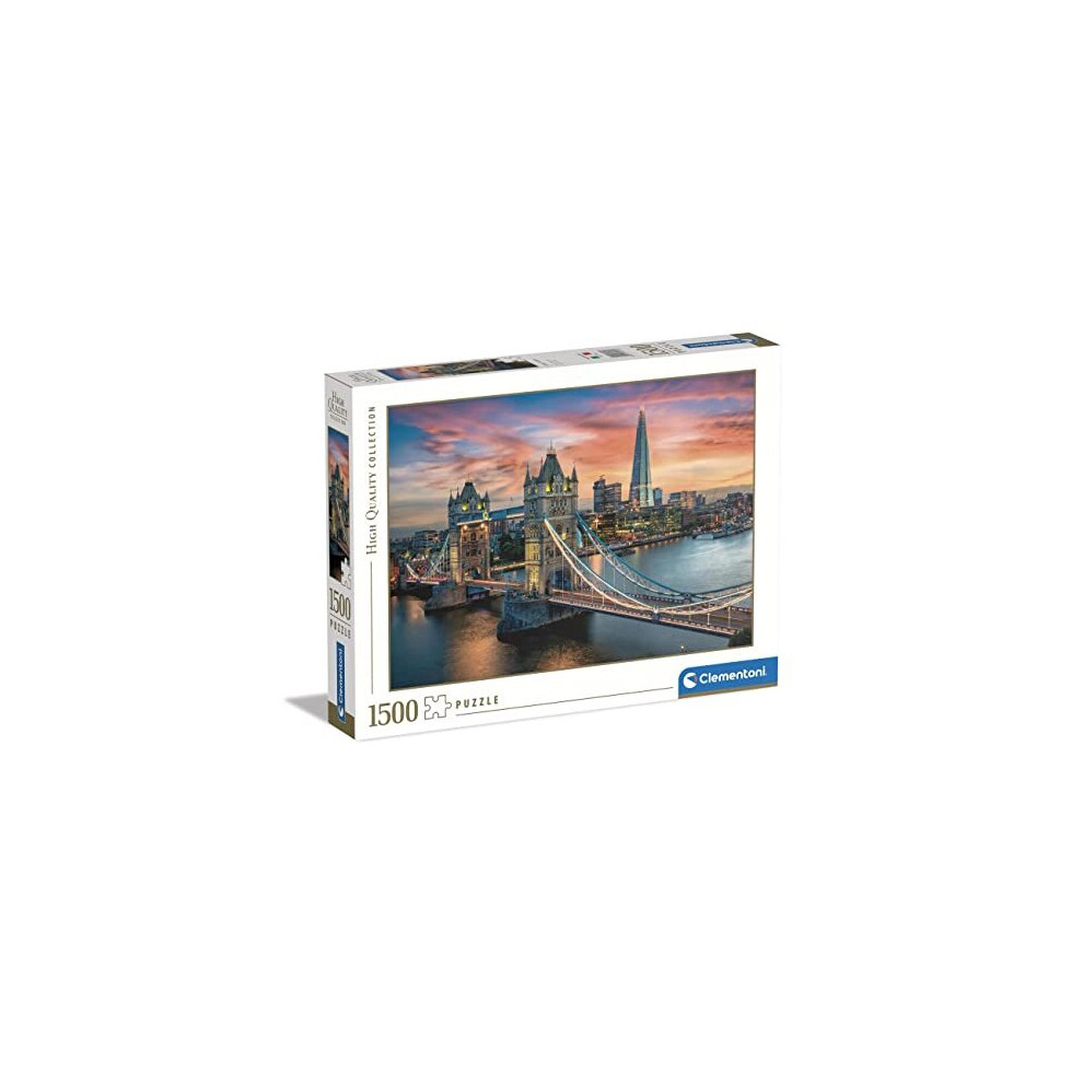 Clementoni 31694 Collection London Twilight 1500 Pieces, Jigsaw Puzzle for Adults-Made in Italy, Multi-Coloured