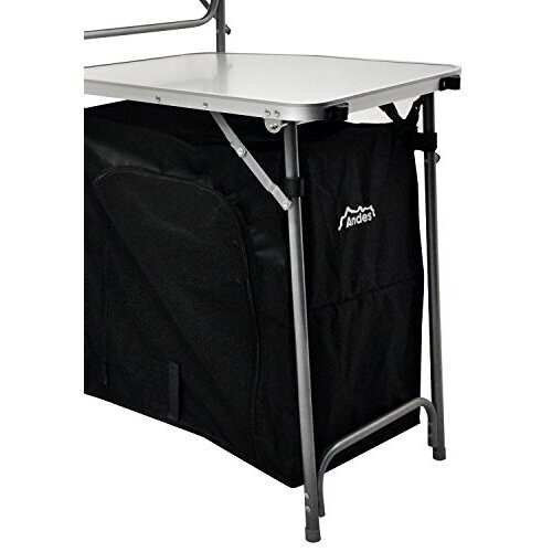 Andes Camping Field Kitchen Worktop Table Stand With Cupboard 2