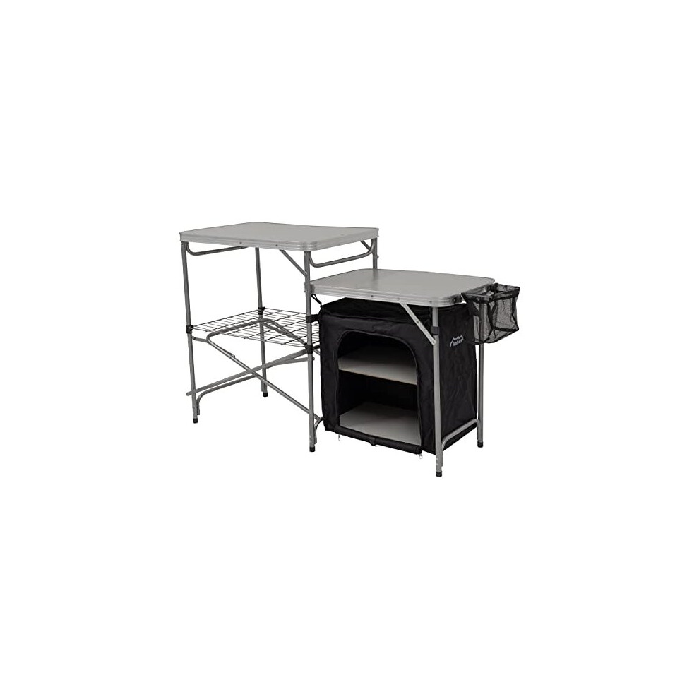 Andes Camping Field Kitchen Worktop Table Stand With Cupboard