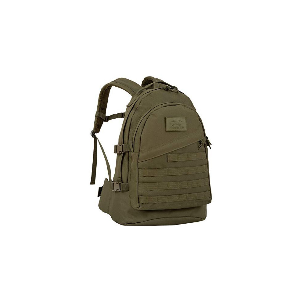 Highlander Military Tactical Assault Multi-Functional Tough Waterproof Backpack 40L - Comfortable Padded Back with Adjustable Shoulder Straps and