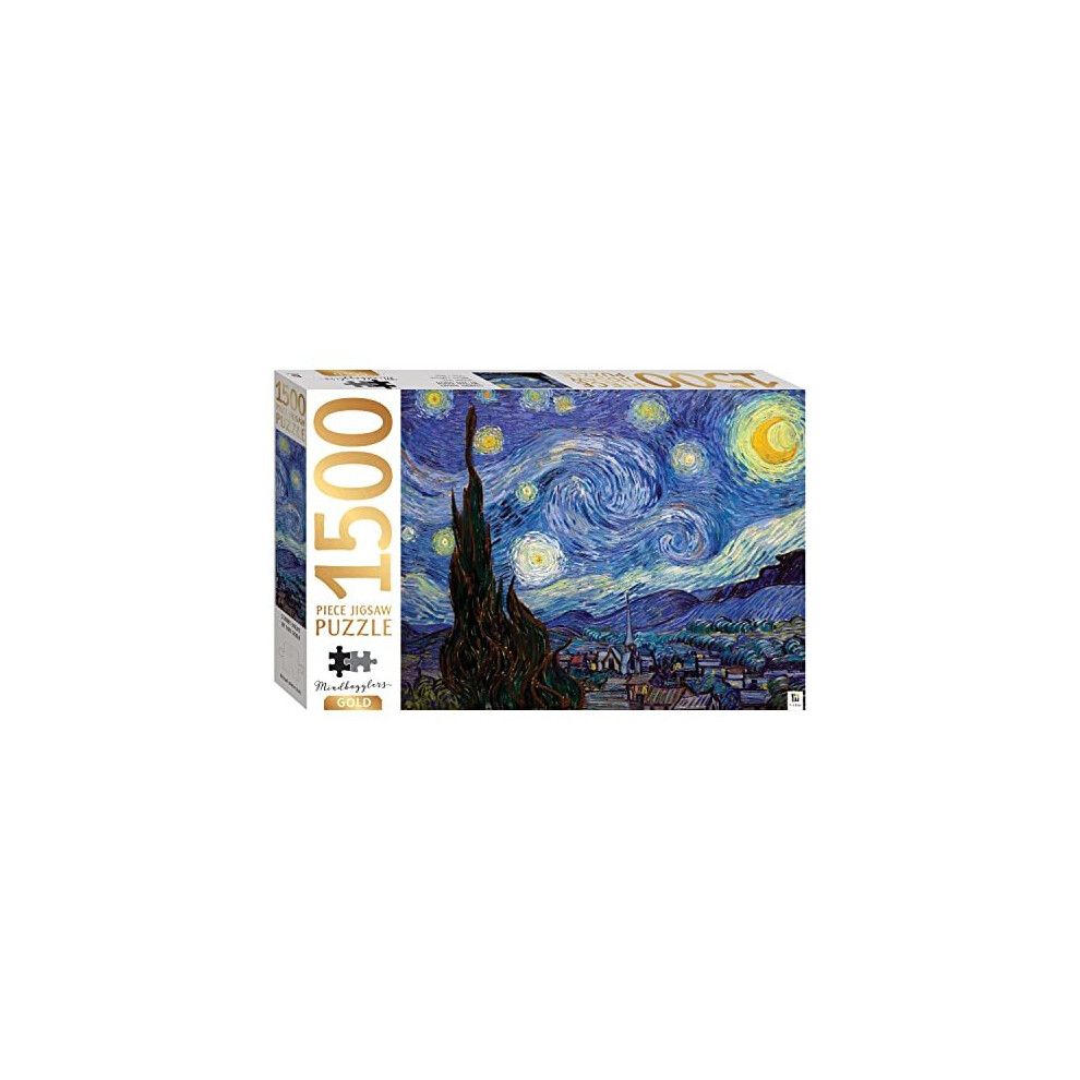 Mindbogglers Gold 1500-Piece Jigsaw: Starry Night by Van Gogh