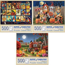 Bits and Pieces - Ensemble de (3) puzzles de 500 pièces pour adultes - Chaque puzzle mesure 18" x 24"