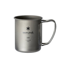 GDMONIN Snow Peak Titanium Single Wall 220 Mug,6.72 x 6.72 x 7.9 cm; 45 Grams
