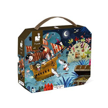 Puzzel kind - JANOD - Schatzoektocht - 36 stukken - Geïllustreerde koffer