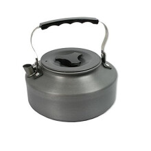 NGT FCC-KETTLE-1.1 1.1 Litre Aluminium Kettle Lightweght Folding Handle Carp Coarse Fishing - Gunmetal, Standard