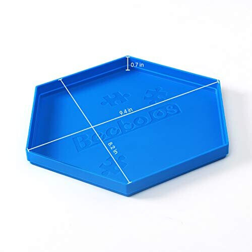 Becko US Στοίβα Πάζλ Tray για Πάζλ έως 1500 Τεμάχια, 8 Εξαγωνικά Tray σε Λευκό & Μπλε 1