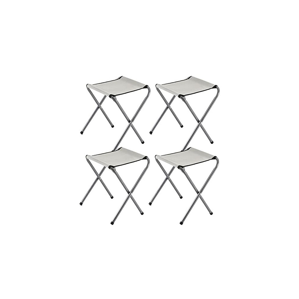 ZENO Folding Camping Stool Portable 4PCS | Small Fishing Chair | Foldable Camping Footstool | Lightweight Fishing Stool with Stable Flat Feet | Ideal