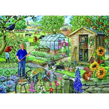 House of Puzzles - Big 500 Piece Jigsaw Puzzle - Working at the Allotment