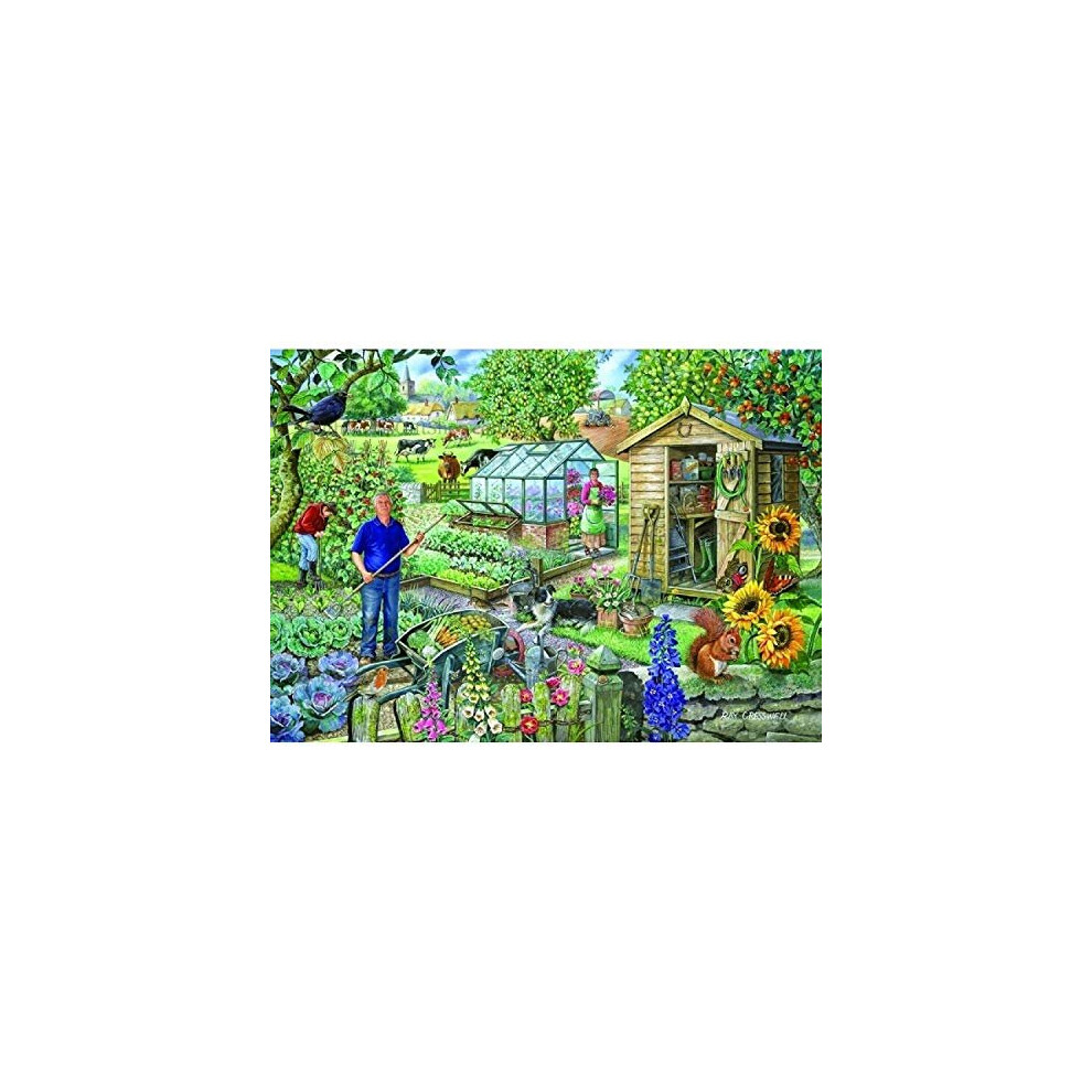 New The House Of Puzzles House Of Puzzles - Big 500 Piece Jigsaw Puzzle - Working At The Allotment