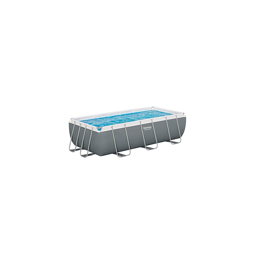 Bestway Power Steel Swimming Pool Complete Set | Above Ground Rectangle Paddling Pool, 13'3"