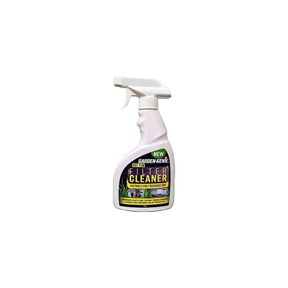 Garden Genie Hot Tub Filter Cleaner Spray 500ml Maintain a Healthy Clean Hot Tub