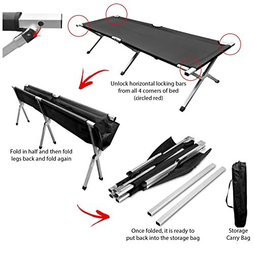 Albert Austin Folding Camping Bed ? Portable Camp Bed, Camp Cot