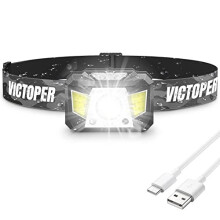 Victoper Running Head Torch Rechargeable-2023 Upgraded 2500L 6 Modes Motion Sensor Headlamp Super Bright Head Light with 90?Adjustable IPX5 Waterproof