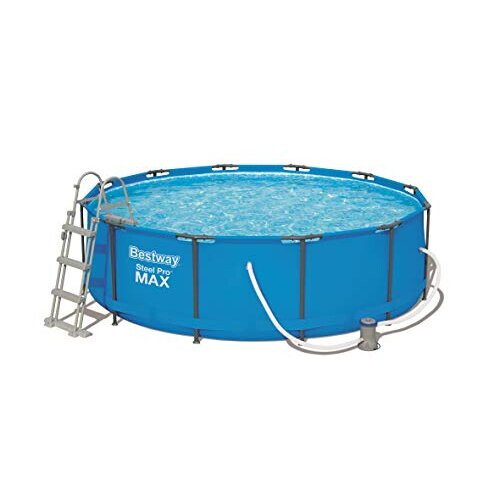 Bestway Round Frame Swimming Pool with Filter, Steel Pro Max, 12ft on OnBuy