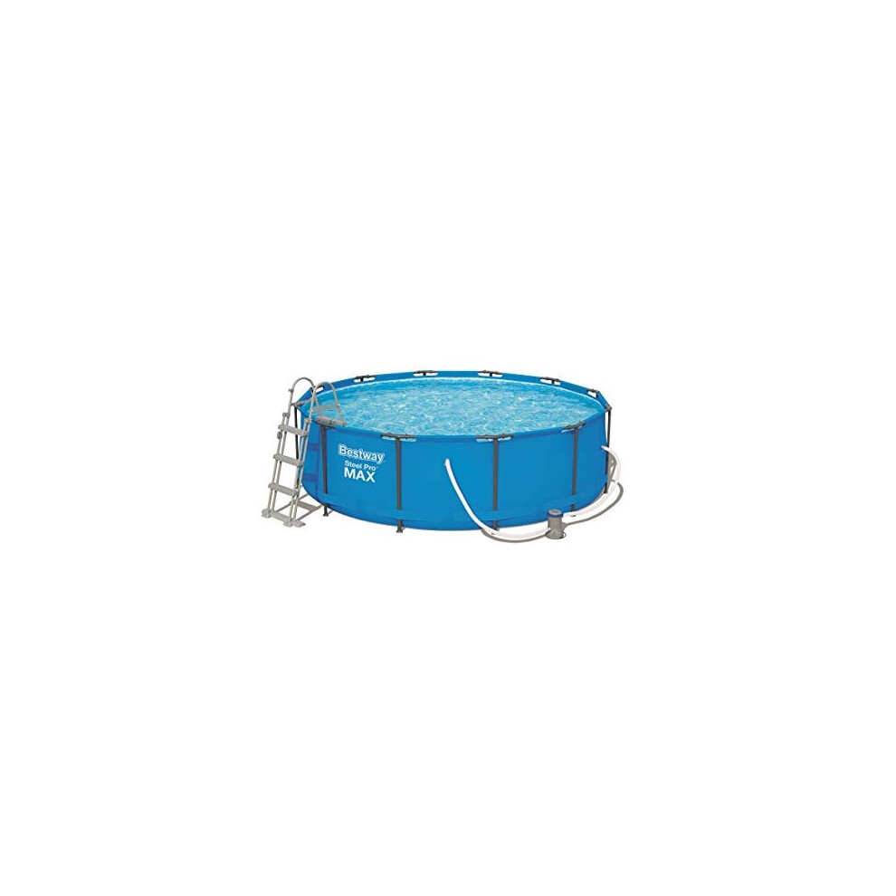 Bestway Round Frame Swimming Pool with Filter, Steel Pro Max, 12ft