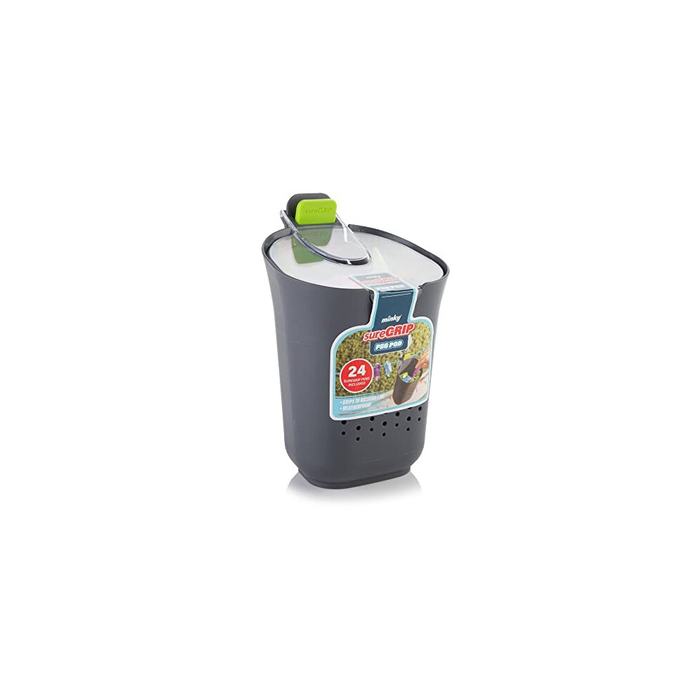 Minky Pod W, Comes With 24 Suregrip Pegs Grey