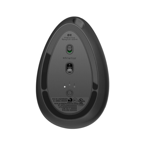 Logitech Mouse LOGITECH MX Vertical Black Bluetooth USB 4000 4 Vertical Mac OS 2