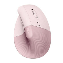 Logitech Lift Pink Vertical Ergonomic Mouse - Bluetooth/USB, 2-Year Battery, Silent Clicks, 57 Ergonomic Tilt, macOS/Windows
