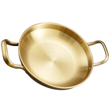 (a-30.5X20CM) Pot Pan Korean Ramen Noodle Steel Stainless Cooking Hot Household Instant Ramyun Pasta Paella Cooker Soup Seafood Double Kitchen