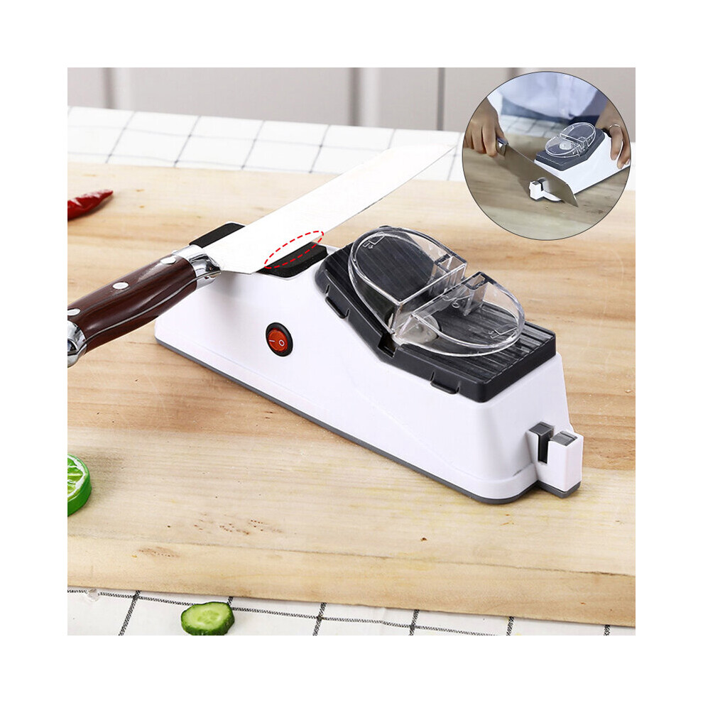 (a-With edge function) Electric Knife Sharpener Adjustable Kitchen Knives Tool Knife Scissor Sharpening