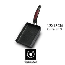 Nonstick Retangular Omelette Pan Tamagoyaki Egg Pan for stovetop and Induction Kitchen Pot Only Use for Gas Cooker