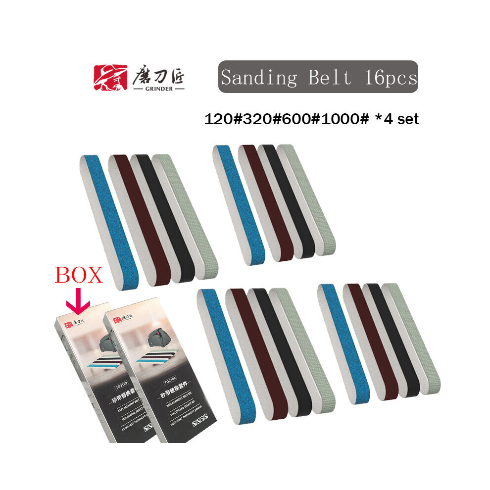 (A-Sanding Belt 16P Box Tg2002 Sanding Belt) Grinder Taidea Grit 120/320/600/1000# Sanding Belt Knife Sharpener Sharpening Stone Set Professional Grin 4853843630714