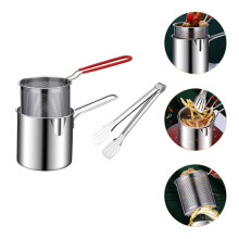 (a-23.5X4.5X1.5CM) Basket Fryer Pot Fry Deep Frying Stainless Pan Chips Steel Strainer French Onion Japanese Turkey Pasta Mini Mesh Wire Ring