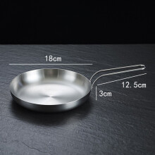 (a-18cm Silver(Handle)) Durable Stainless Steel Golden Sliver Frying Pan Steak Skillet Roasting Cooking Pots Kitchenware Kitchen Cookware Accessories