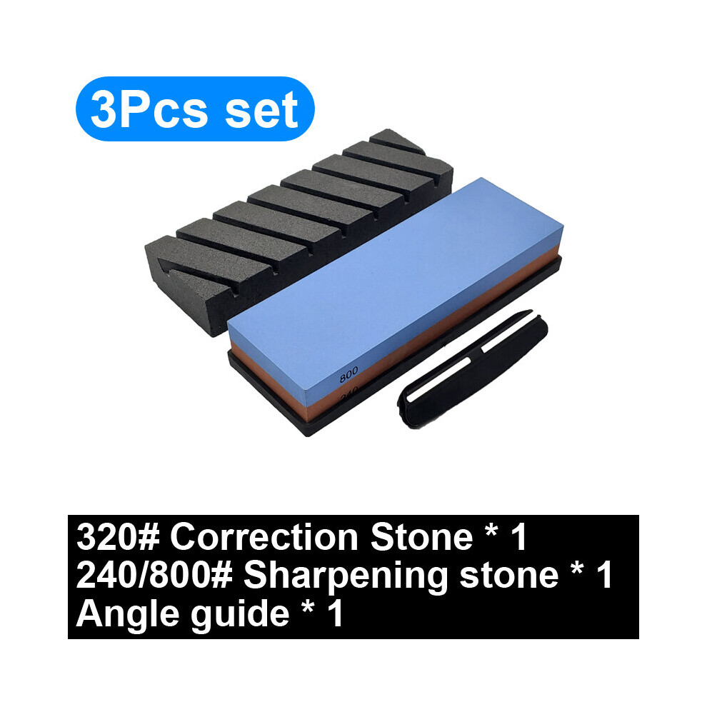 (A-3Pcs Set B Sharpening) Sharpening Stone Knife Sharpener Grit 240-8000|# Correction Whetstone Angle Guide Sharpeners Stone Grinding Knife Bamboo Bas 4853843659623