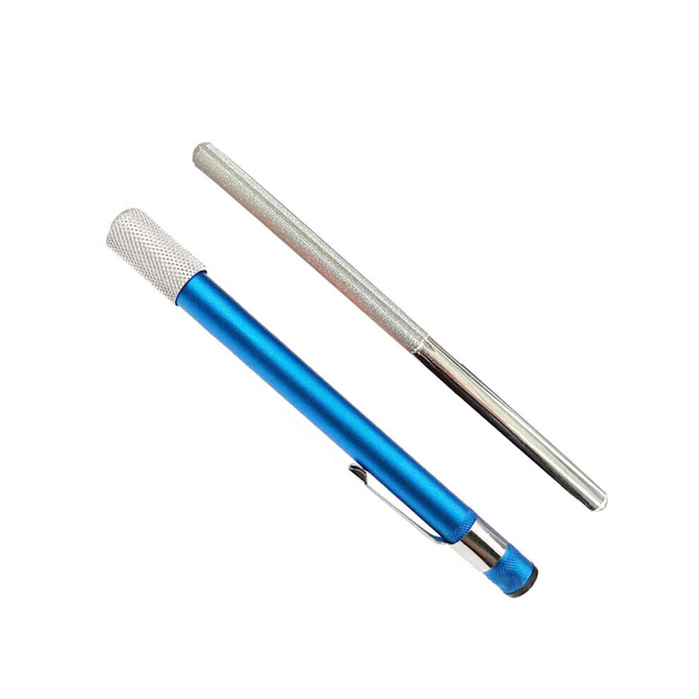 Photos - Other for Fishing  Fishing Hook Sharpener Pen Sharpener High Quality Outdoor Tool Diamond Pen shaped Knife Sharpener New(a-A blue single head)
