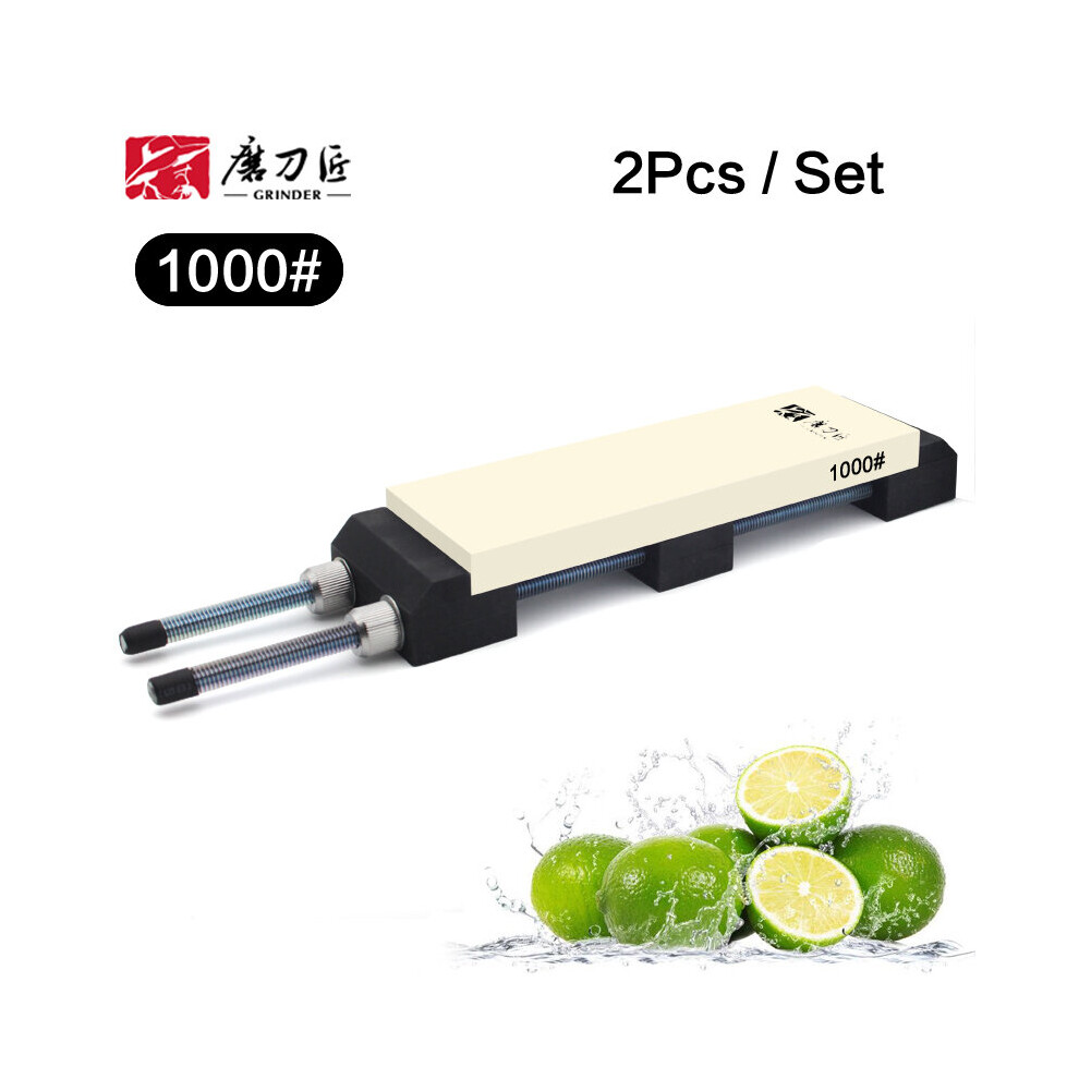 (A-1000Grit 2Pcs Set As Shown) Taidea Single-Side Sharpening Stone Brand Grinder Professional Knife Sharpener Fixed Angle Guide 2000# Whetstone Oilst 4853843766338