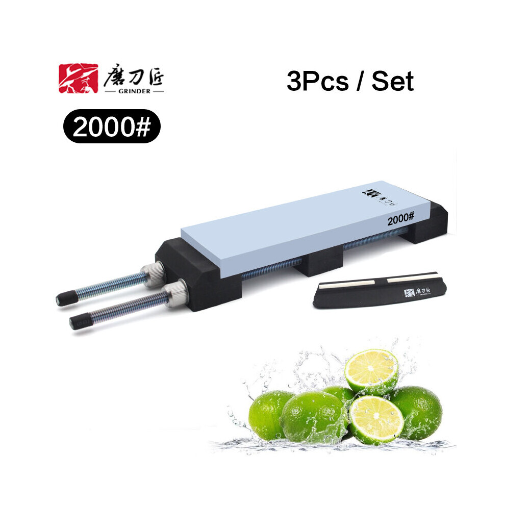 (A-2000Grit 3Pcs Set As Shown) Taidea Single-Side Sharpening Stone Brand Grinder Professional Knife Sharpener Fixed Angle Guide 2000# Whetstone Oilst 4853843766383