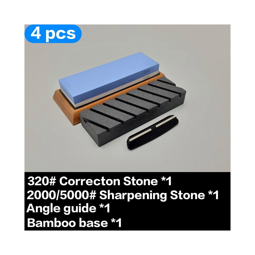 (A-4Pcs Set C Sharpening) Sharpening Stone Knife Sharpener Grit 240-8000|# Correction Whetstone Angle Guide Sharpeners Stone Grinding Knife Bamboo Bas 4853843659708