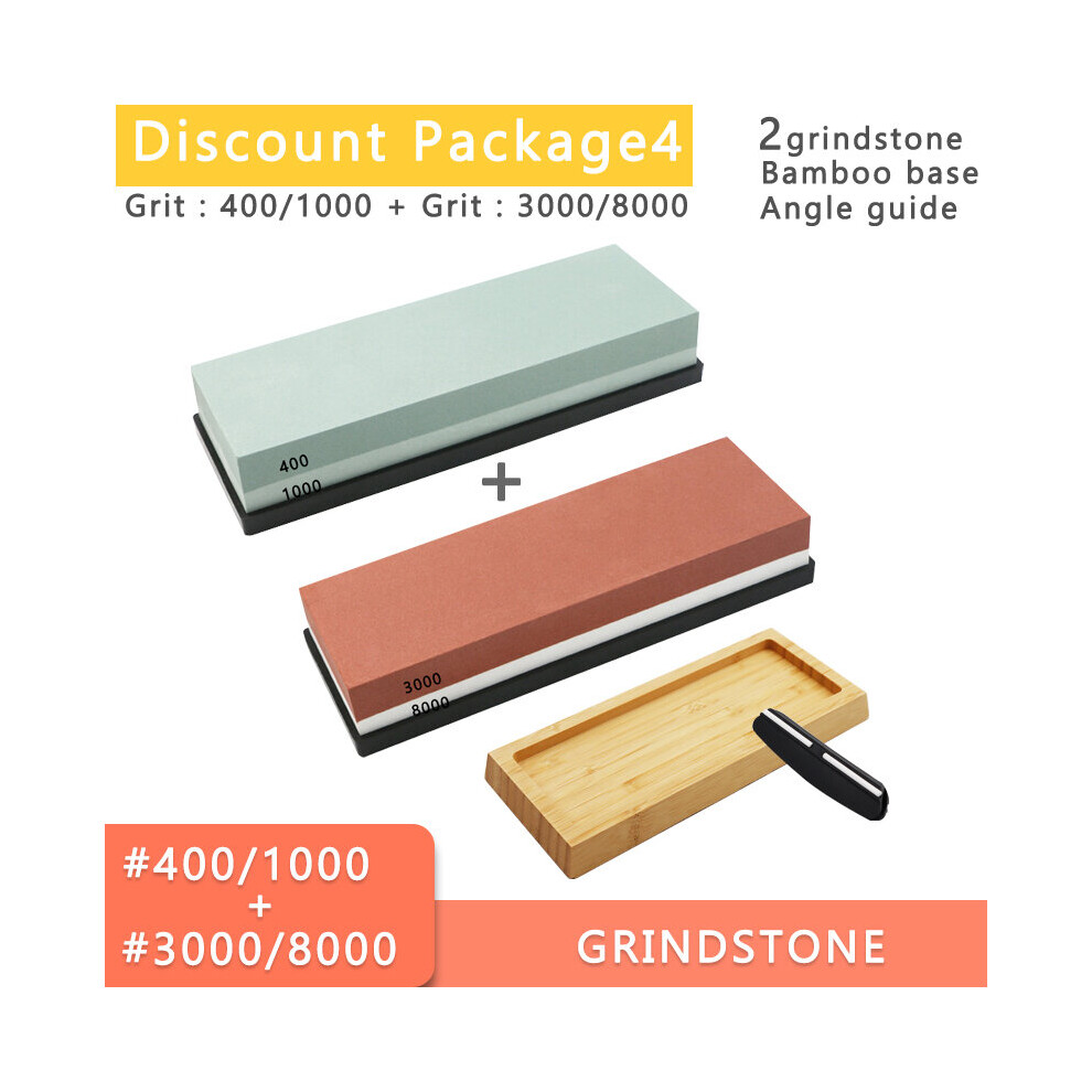 (A-Set 4 Commonly Used) Kitchen Tool 240-8000 Grit Knife Sharpener Stone Grinding Stones Corundum Whetstone Sharpening Stone Water Stone 4853843743100