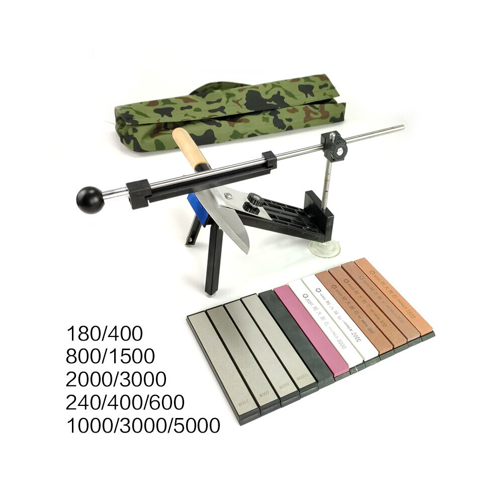 (A-Sharpener(12 Stone)) Fixed Angle Sharpener Profession Sharpener Knife Sharpening Stonesend A Bag Whetstone Knife Sharpener Professional Steel Syst 4853843693184