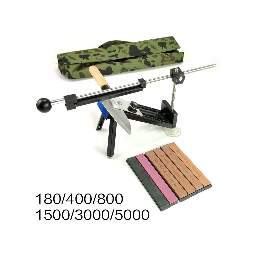 (A-Sharpener(6 Stone)A) Fixed Angle Sharpener Profession Sharpener Knife Sharpening Stonesend A Bag Whetstone Knife Sharpener Professional Steel Syst 4853843693214
