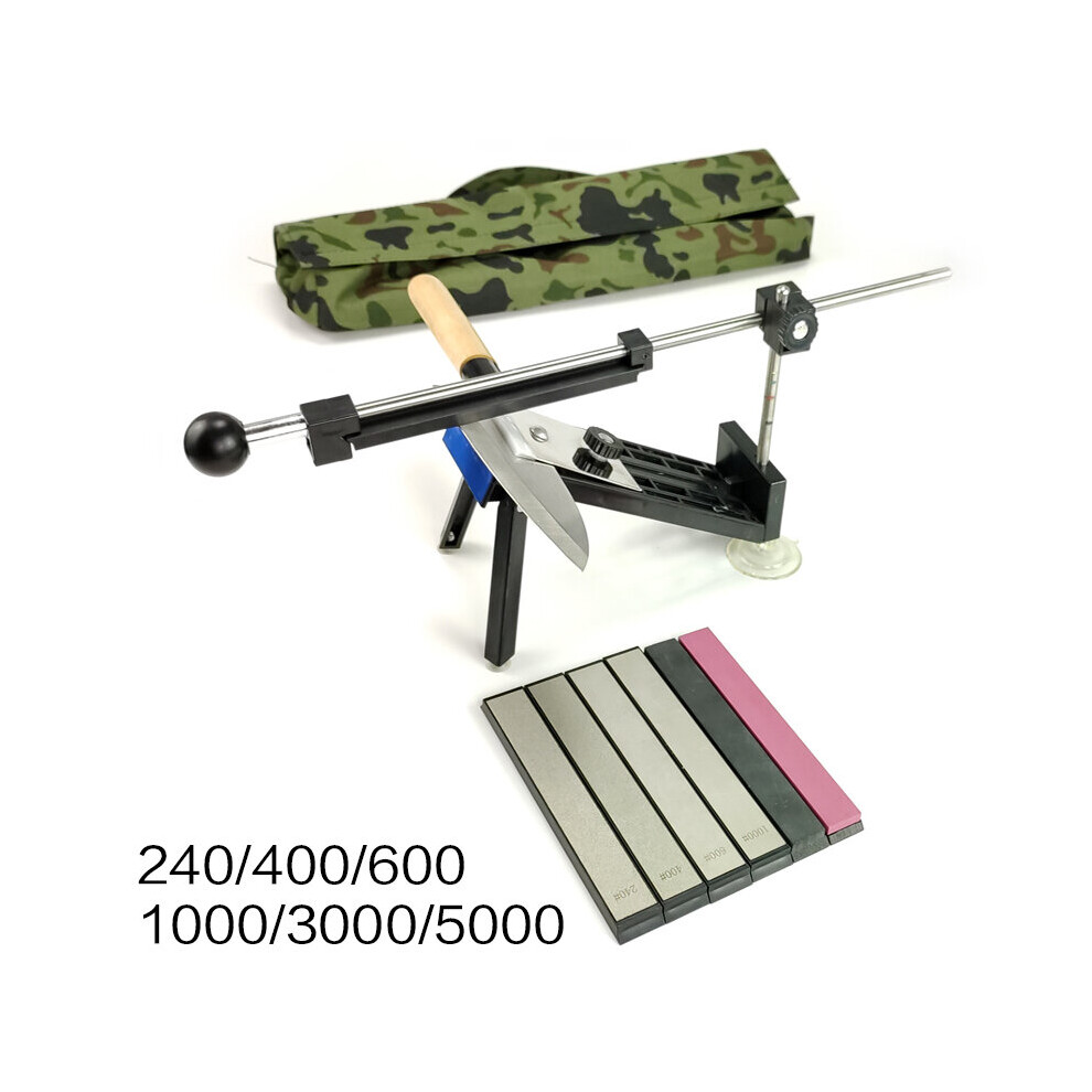 (A-Sharpener(6 Stone)B) Fixed Angle Sharpener Profession Sharpener Knife Sharpening Stonesend A Bag Whetstone Knife Sharpener Professional Steel Syst 4853843693221