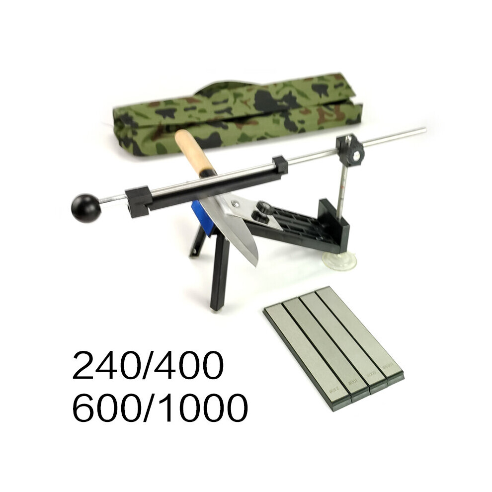 (A-Sharpener(4 Stone)B) Fixed Angle Sharpener Profession Sharpener Knife Sharpening Stonesend A Bag Whetstone Knife Sharpener Professional Steel Syst 4853843693207