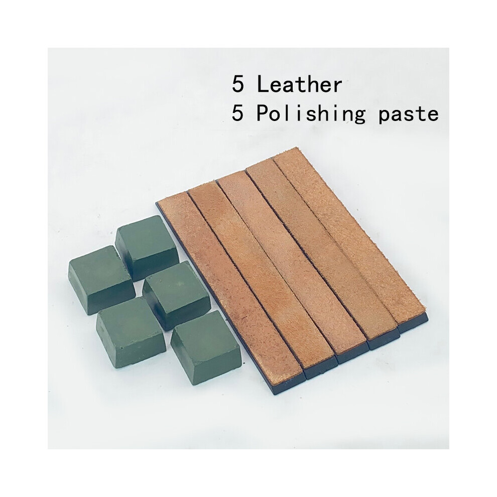 (A-Set-C) Sharpened Leather Compound Grinding Tool Sharpening Paste Wax Polishing Grinding Knife Sharpener Leather Machine Honing 4853843632084