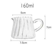 (a-MILK JUG 160ml 200ml) JINYOUJIA Mini Glass Mug Milk Can Pouring Coffee Cream Sauce Jug Barista Craft Coffee Latte Milk Frothing Jugs Pitcher