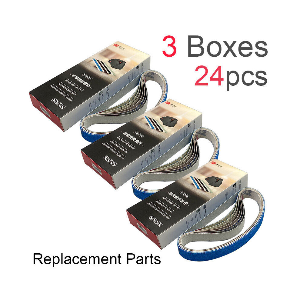 (A-3 Boxes 24Pcs As Shown) Taidea Tg2109 4Color Knife Sharpener Sanding Belt Electric Grit 120/320/600/1000# Tg2002 Accessories Exclusive Replacement 4853843686285