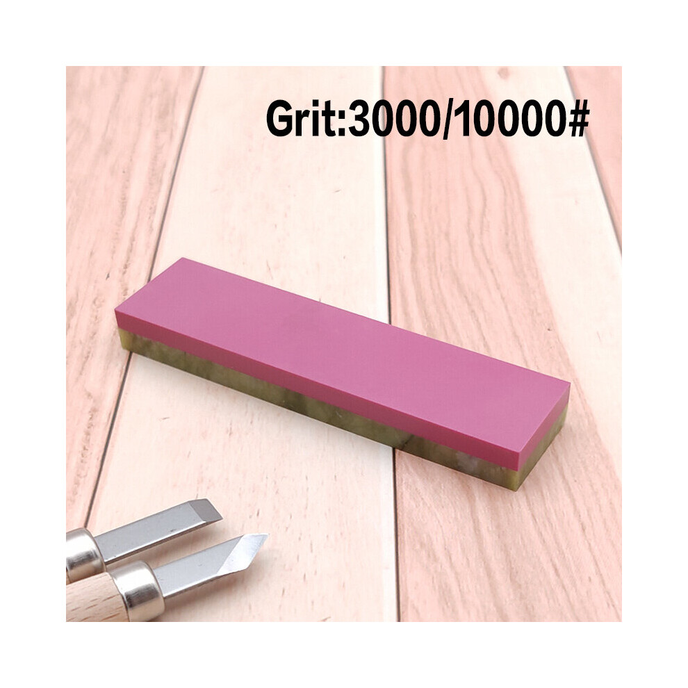 (A-3000-10000 Grit) Knife Sharpener 8000/10000 Double-Sided Professional Polishing Fine Grinding Fine Green Natural Agate And Ruby Sharpening Stone 4853843633579