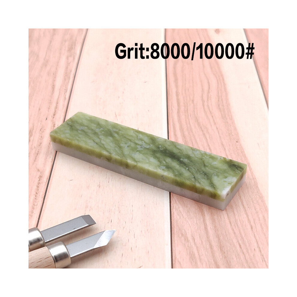 (A-8000-10000 Grit) Knife Sharpener 8000/10000 Double-Sided Professional Polishing Fine Grinding Fine Green Natural Agate And Ruby Sharpening Stone 4853843633623
