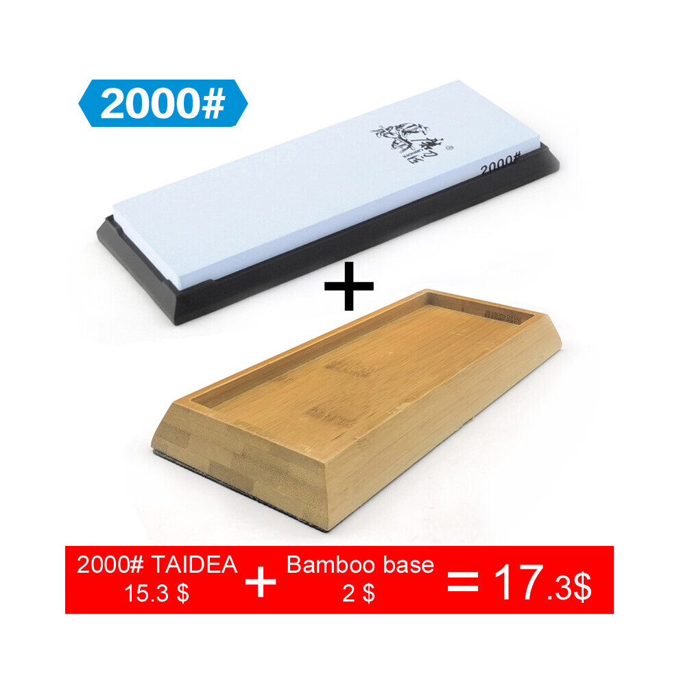 (A-2000Grit Set As Shown) Taidea Sharpening Stone Professional Whetstone Gift Base Fast Sharpening Knife Bamboo Base Kitchen Gringer Tool 240-3000# 4853843679300